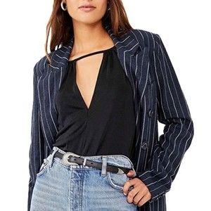 Free People Kaya Bodysuit Black Small